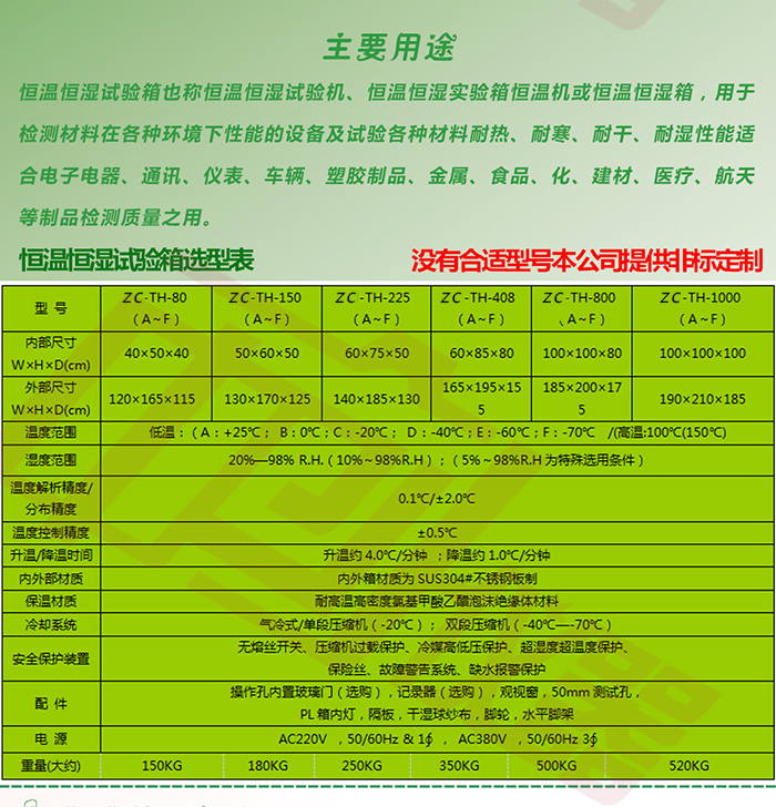 桌上型恒溫恒濕試驗箱詳細技術參數(shù)